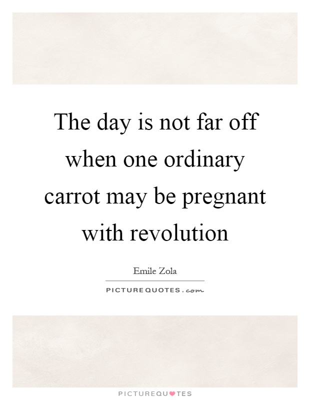 The day is not far off when one ordinary carrot may be pregnant with revolution Picture Quote #1