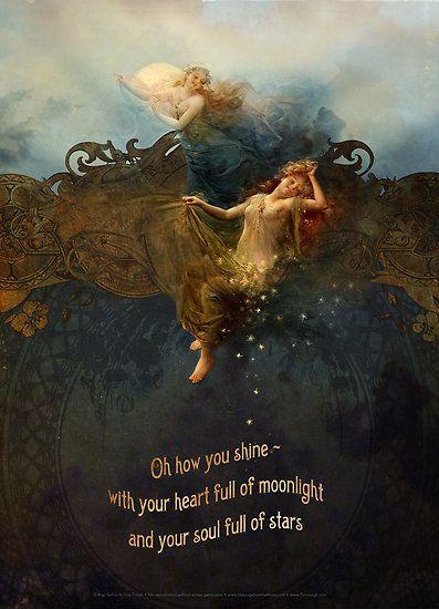 Oh how you shine, with a heart full of moonlight and a soul full of stars Picture Quote #1