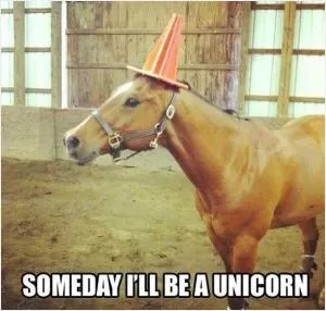 Someday I'll be a unicorn Picture Quote #1