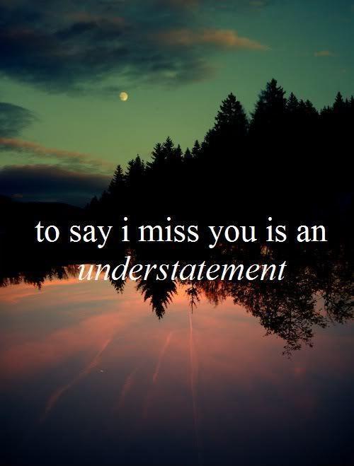 To say I miss you is an understatement Picture Quote #1
