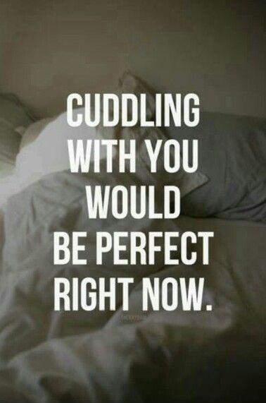 Cuddling with you would be perfect right now Picture Quote #1