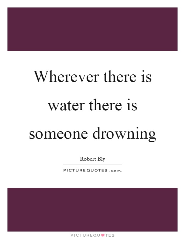 Wherever there is water there is someone drowning Picture Quote #1