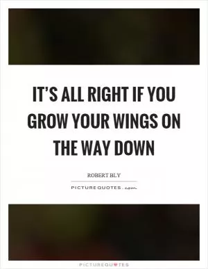 It’s all right if you grow your wings on the way down Picture Quote #1