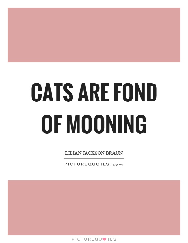 Cats are fond of mooning Picture Quote #1