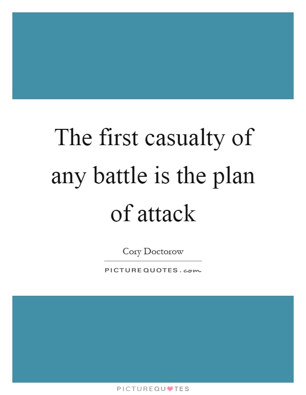 The first casualty of any battle is the plan of attack Picture Quote #1