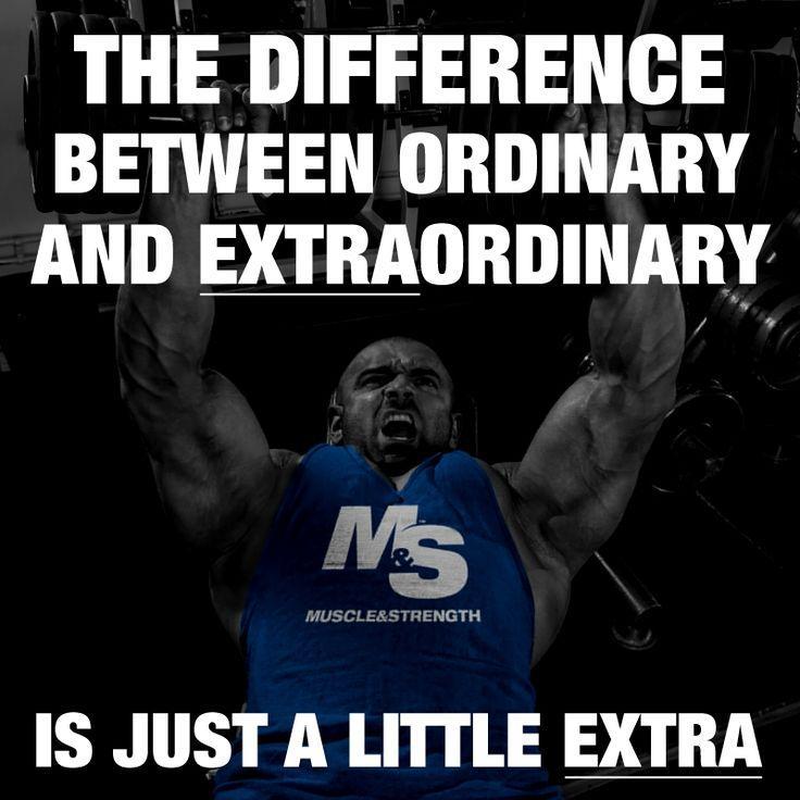 The difference between Ordinary and Extraordinary is just a little Extra Picture Quote #1