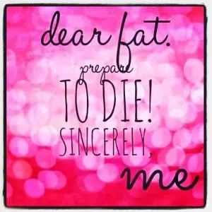 Dear fat, prepare to die. Sincerely, me Picture Quote #1