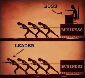 Boss Vs Leader Picture Quote #1