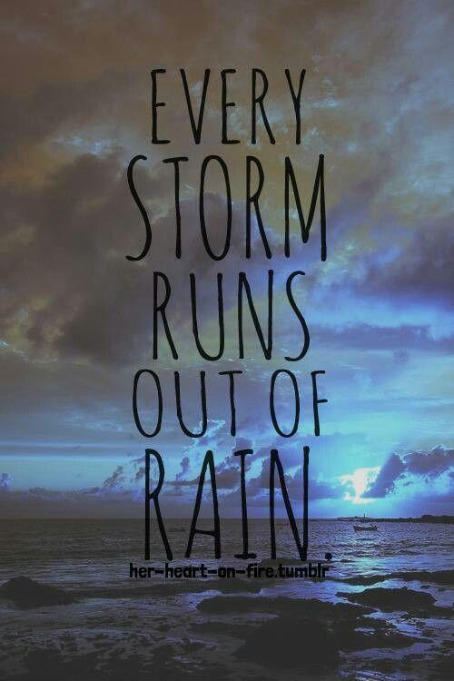 Every storm runs out of rain Picture Quote #1
