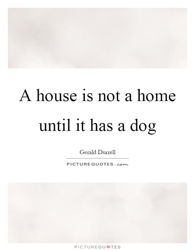 A house is not a home until it has a dog Picture Quote #1