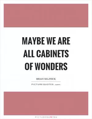 Maybe we are all cabinets of wonders Picture Quote #1