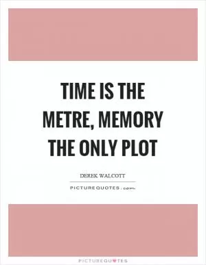 Time is the metre, memory the only plot Picture Quote #1