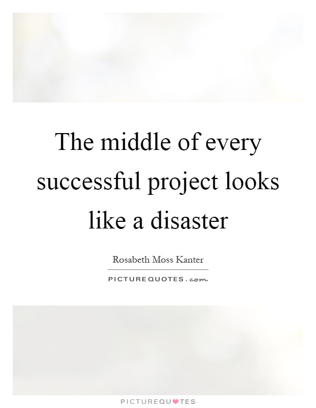 The middle of every successful project looks like a disaster Picture Quote #1