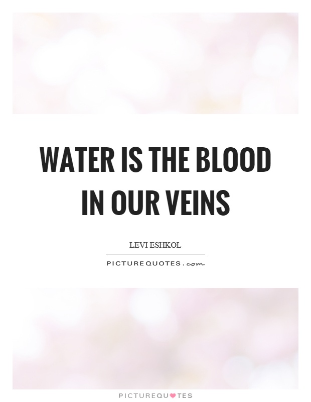 Water is the blood in our veins Picture Quote #1