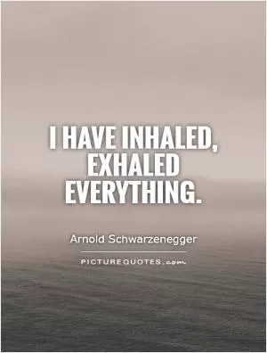 I have inhaled, exhaled everything Picture Quote #1