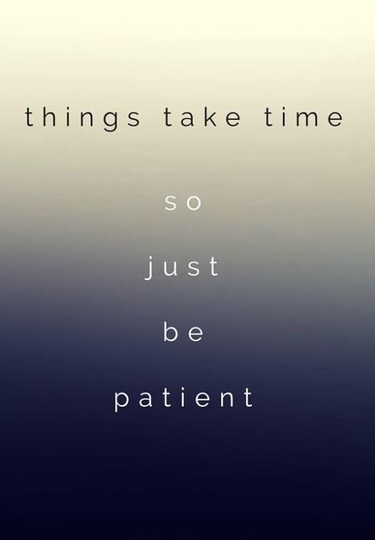 Things take time, so just be patient Picture Quote #2