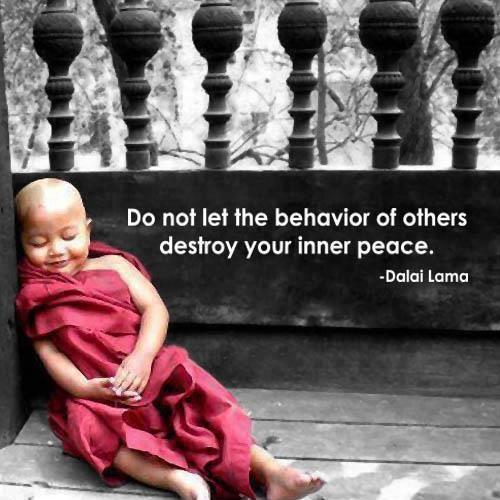 Do not let the behavior of others destroy your inner peace Picture Quote #2