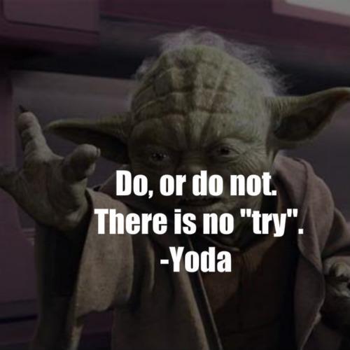 Do, or do not. There is no try Picture Quote #3