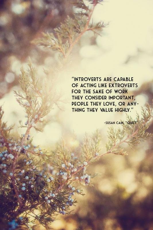 Introverts are capable of acting like extroverts for the sake of work they consider important, people they love, or anything they value Picture Quote #1