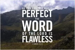 As for God, his way is perfect, the word of the Lord is flawless Picture Quote #1