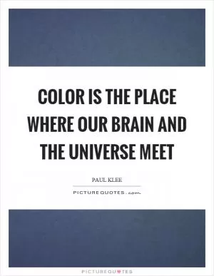 Color is the place where our brain and the universe meet Picture Quote #1