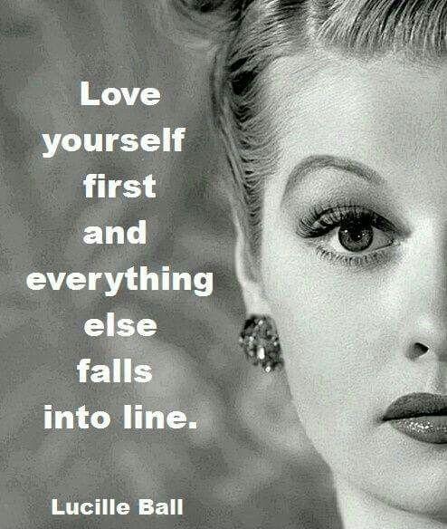 Love yourself first and everything falls into line Picture Quote #2