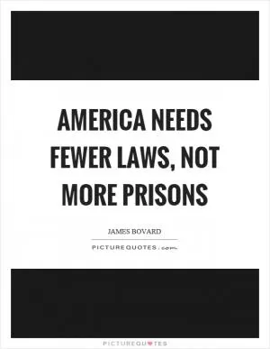 America needs fewer laws, not more prisons Picture Quote #1