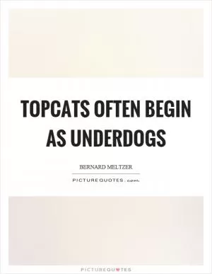 Topcats often begin as underdogs Picture Quote #1