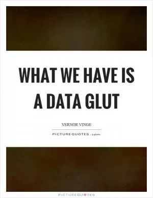 What we have is a data glut Picture Quote #1