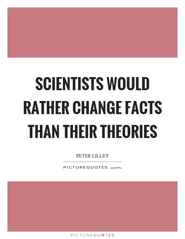 Scientists would rather change facts than their theories Picture Quote #1