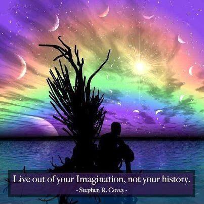 Live out of your imagination, not your history Picture Quote #1