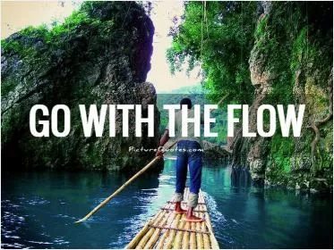 Go with the flow Picture Quote #1