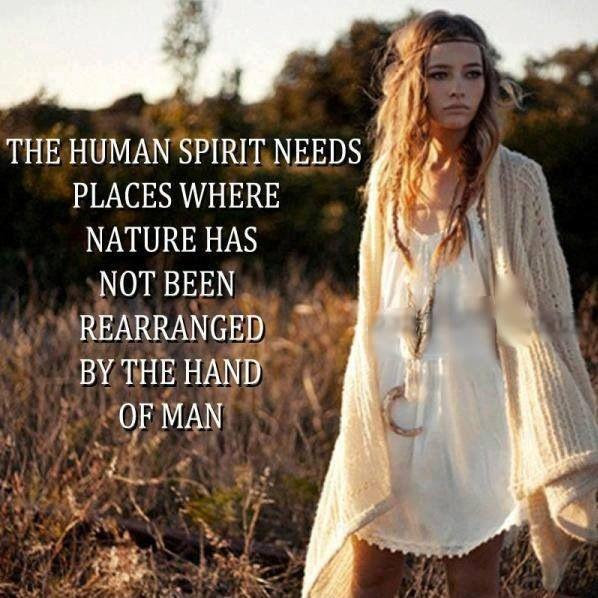 The human spirit needs places where nature has not been rearranged by the hand of man Picture Quote #3