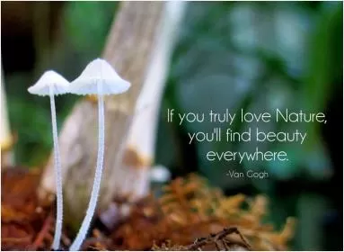 If you truly love nature, you will find beauty everywhere Picture Quote #1