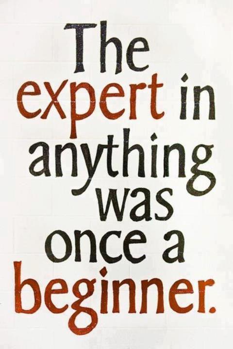 The expert in anything was once a beginner Picture Quote #1