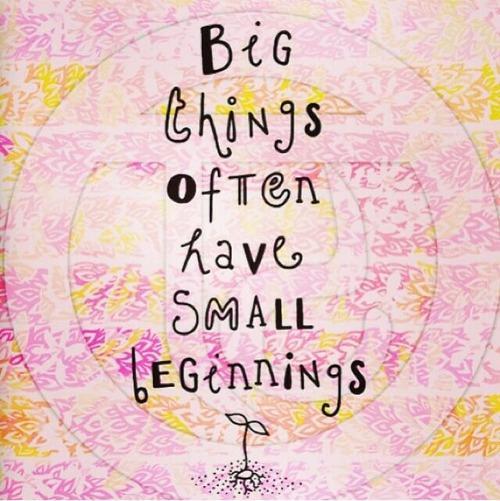 Big things often have small beginnings Picture Quote #1