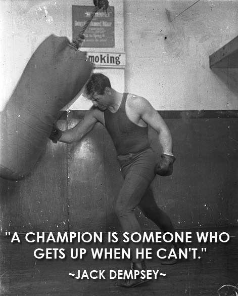 A champion is someone who gets up when he can't Picture Quote #2