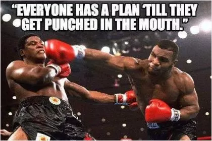 Everyone has a plan 'till they get punched in the mouth Picture Quote #1