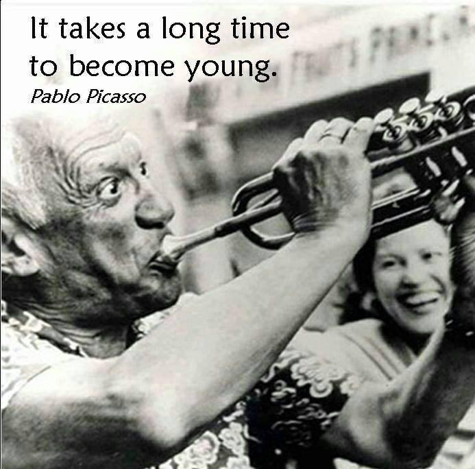 It takes a long time to become young Picture Quote #2