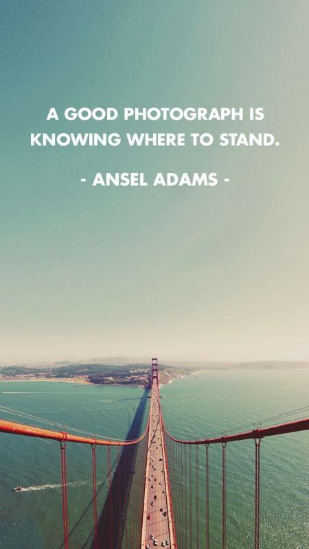 A good photograph is knowing where to stand Picture Quote #2