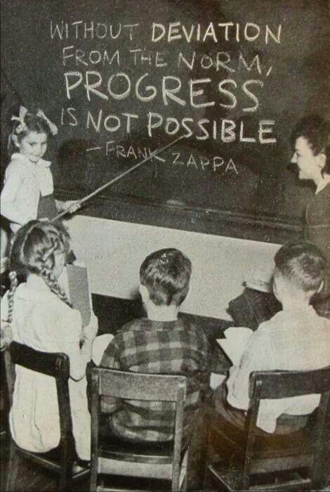 Without deviation from the norm, progress is not possible Picture Quote #1