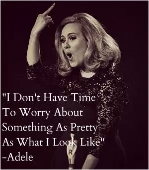 I don't have time to worry about something as petty as what I look like Picture Quote #1