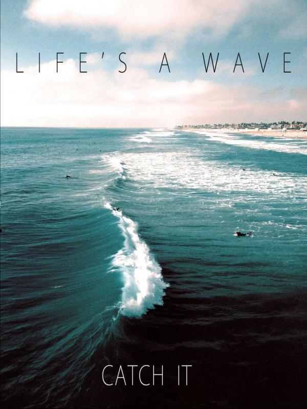 Life's a wave, catch it Picture Quote #1