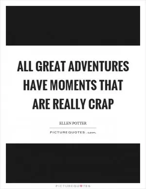 All great adventures have moments that are really crap Picture Quote #1