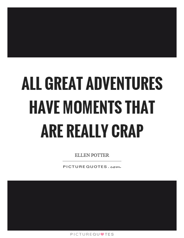 All great adventures have moments that are really crap Picture Quote #1