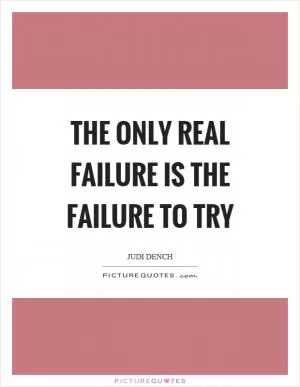 The only real failure is the failure to try Picture Quote #1