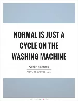 Normal is just a cycle on the washing machine Picture Quote #1