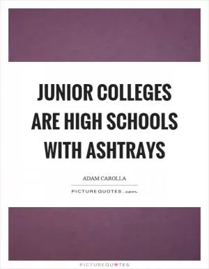 Junior colleges are high schools with ashtrays Picture Quote #1