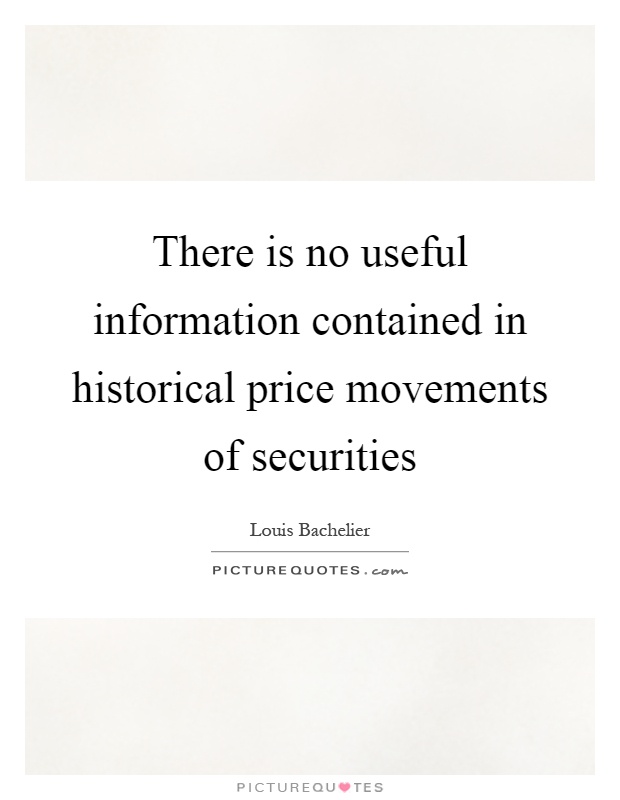 There is no useful information contained in historical price movements of securities Picture Quote #1