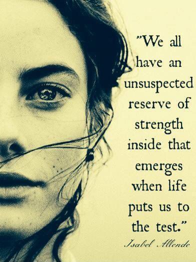 We all have an unsuspected reserve of strength inside that emerges when life puts us to the test Picture Quote #1